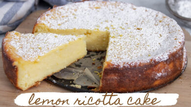 Ιταλική συνταγή για κέικ Ricotta χωρίς ζάχαρη